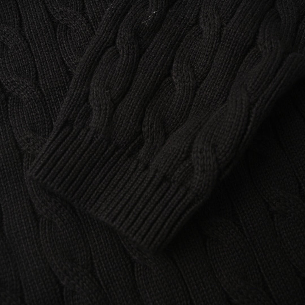 Loewe Anagram Cable Knit Cardigan in "Black"
