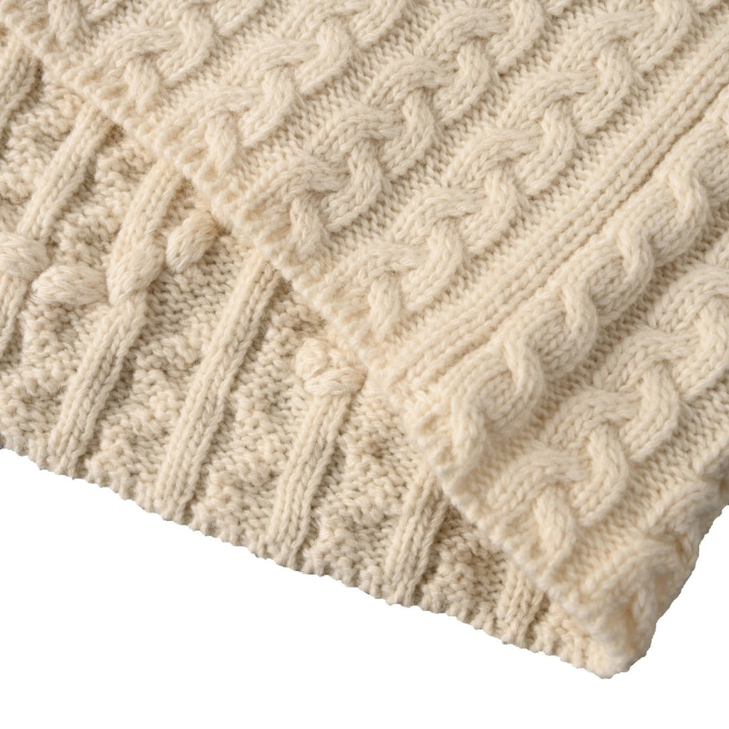 Loewe Anagram Cable Knit Vest in "Cream White"