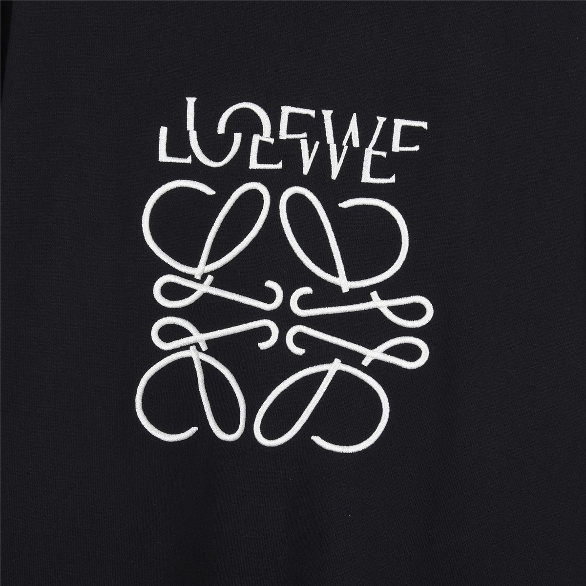Loewe Anagram Embroidered Crewneck Sweatshirt in "Black"