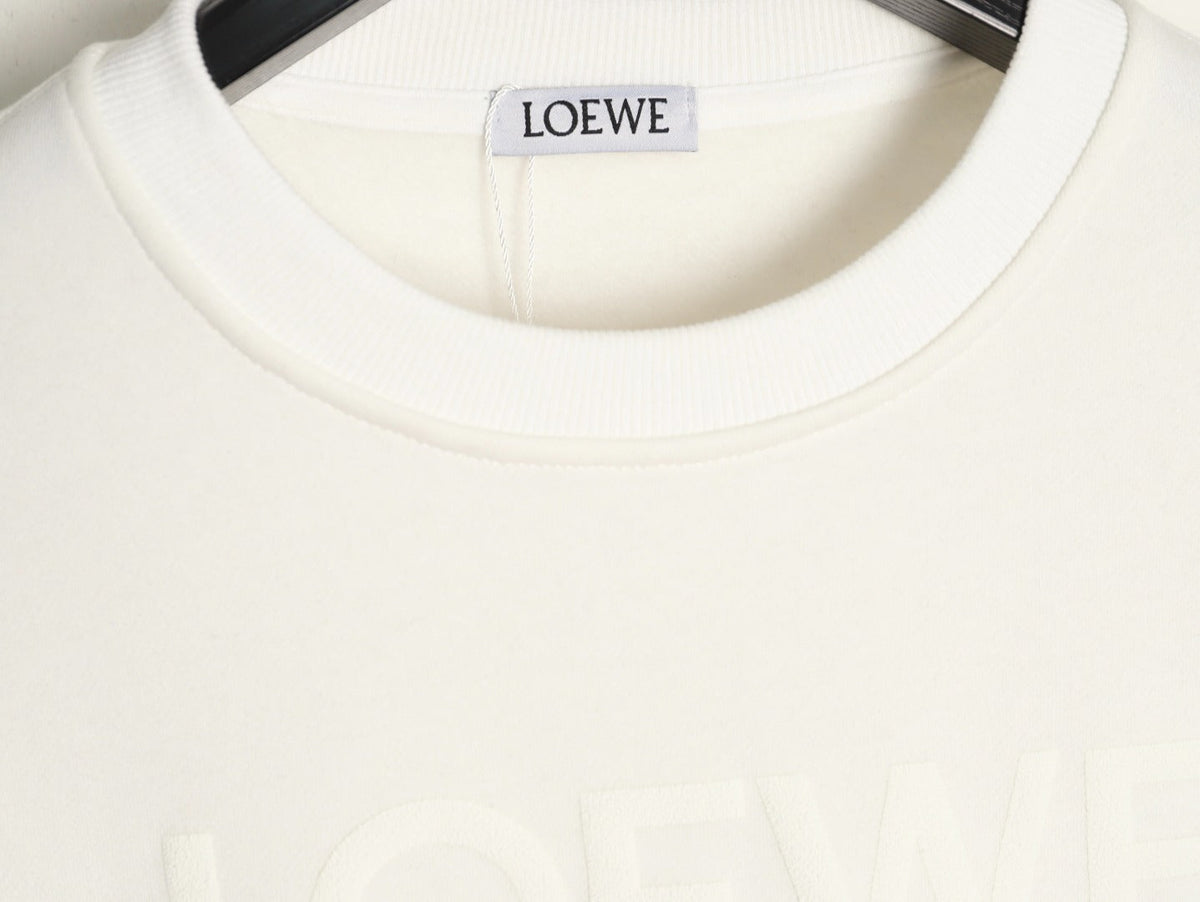Loewe Anagram Embossed Logo Crewneck Sweatshirt Classic Series "Cream White"