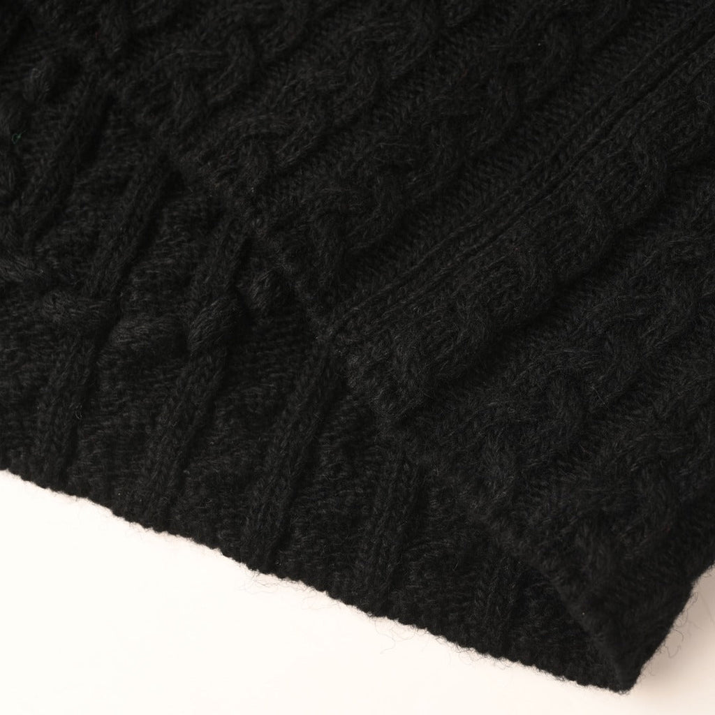 Loewe Anagram Cable Knit Vest in "Black"