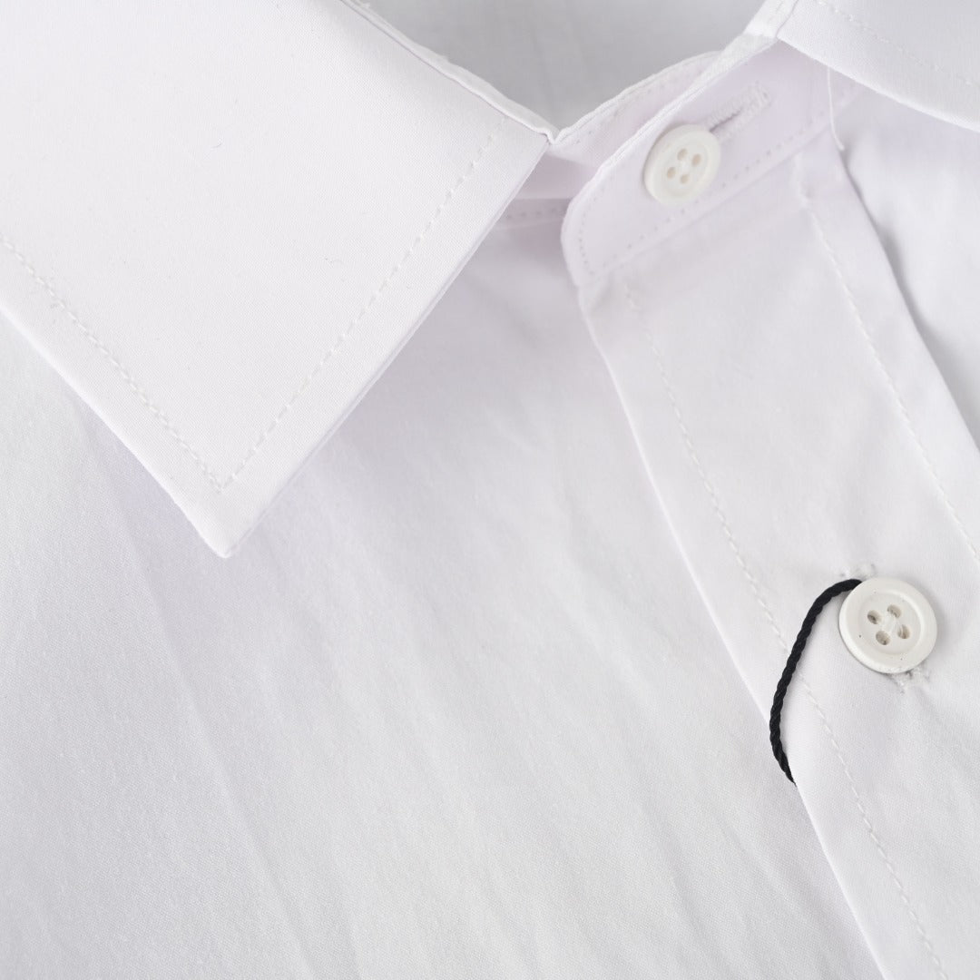 Loewe Anagram Embroidered Cotton Long Sleeve Shirt in "White"