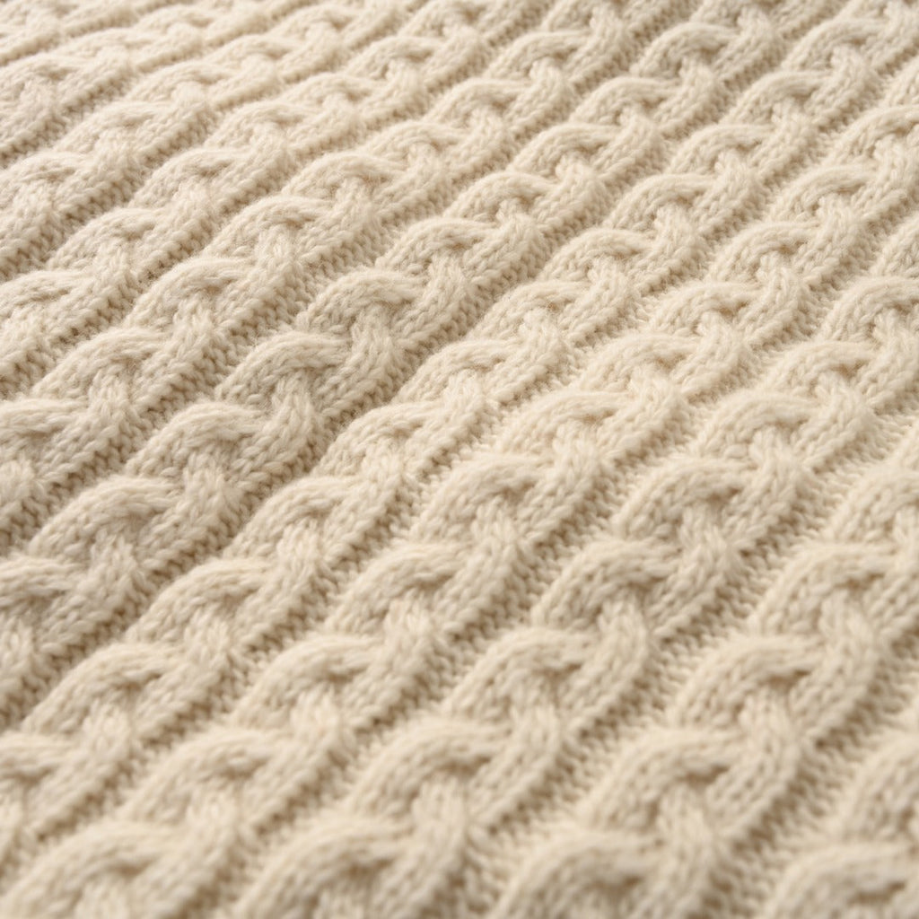 Loewe Anagram Cable Knit Vest in "Cream White"