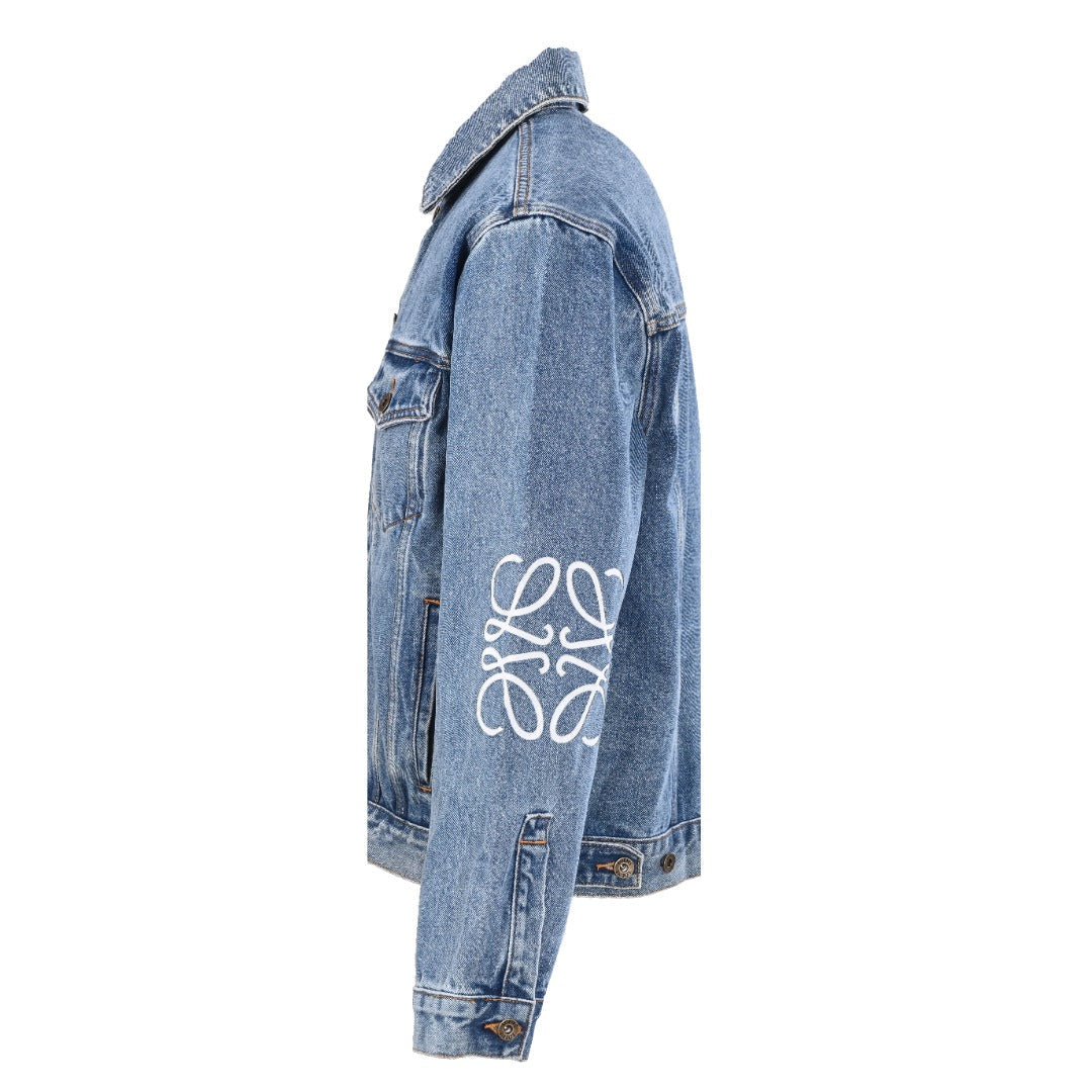 Loewe Anagram Denim Trucker Jacket in "Light Blue Wash"