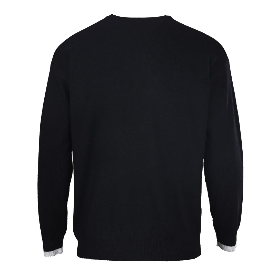 Loewe Anagram Crew Neck Wool Sweater in "Black"
