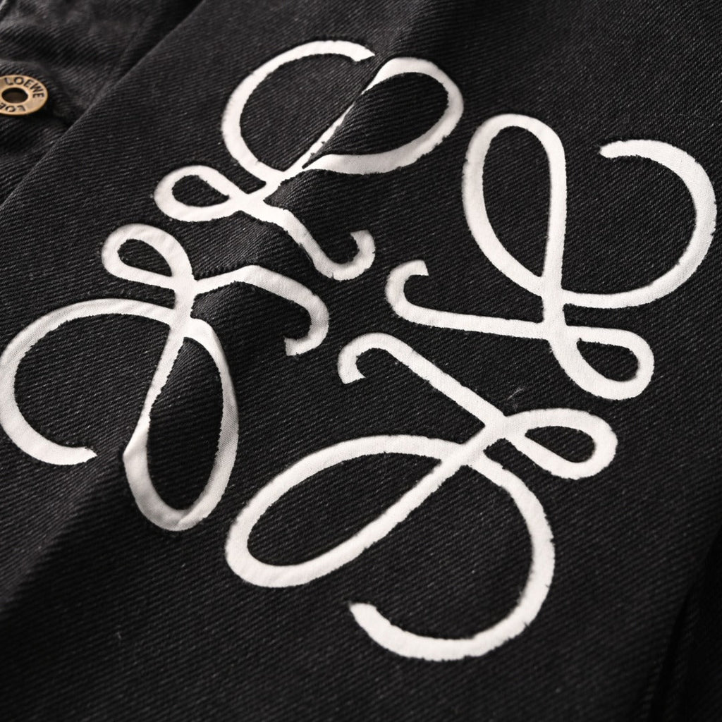 Loewe Anagram Denim Trucker Jacket in "Black Wash"