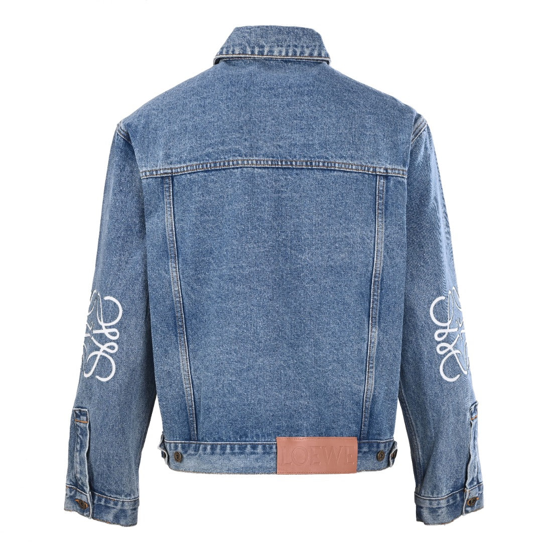 Loewe Anagram Denim Trucker Jacket in "Light Blue Wash"