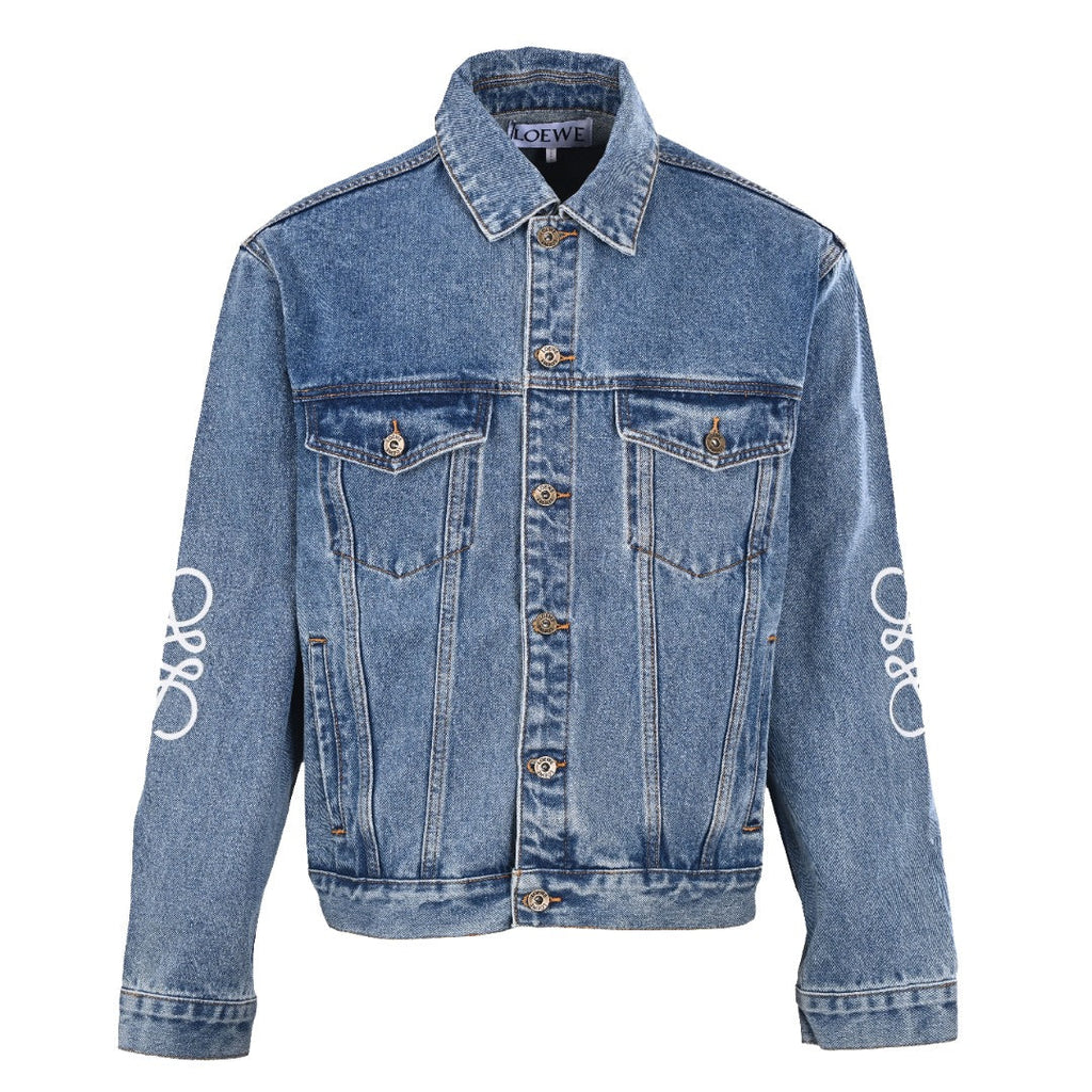 Loewe Anagram Denim Trucker Jacket in "Light Blue Wash"