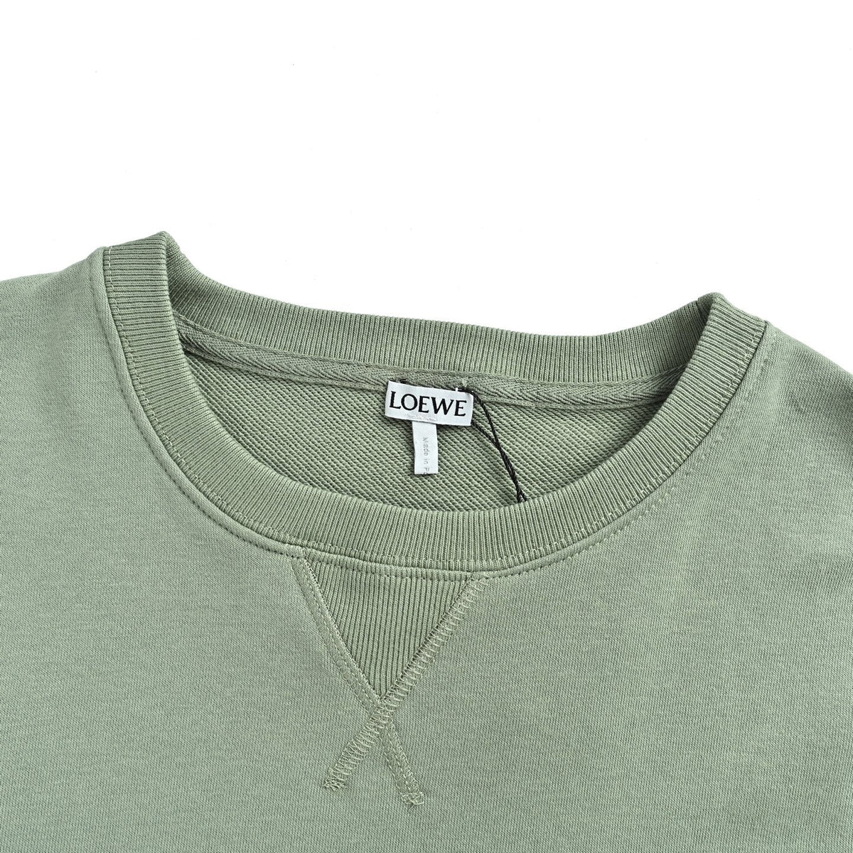 Loewe Anagram Crew Neck Sweatshirt in "Sage Green"