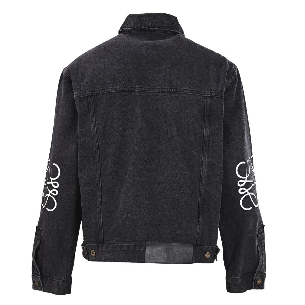 Loewe Anagram Denim Trucker Jacket in "Black Wash"