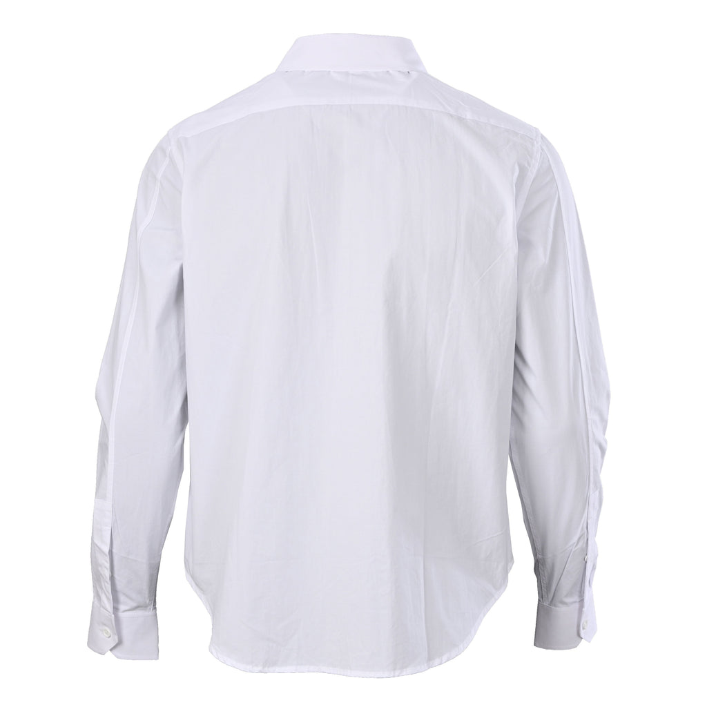 Loewe Anagram Embroidered Cotton Long Sleeve Shirt in "White"