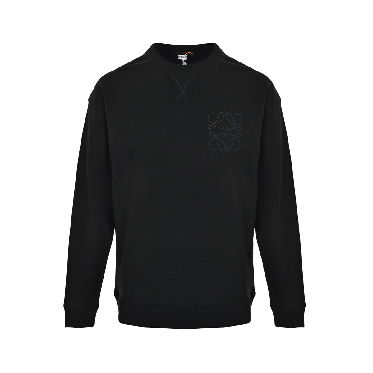 Loewe Anagram Crew Neck Sweatshirt in "Black"