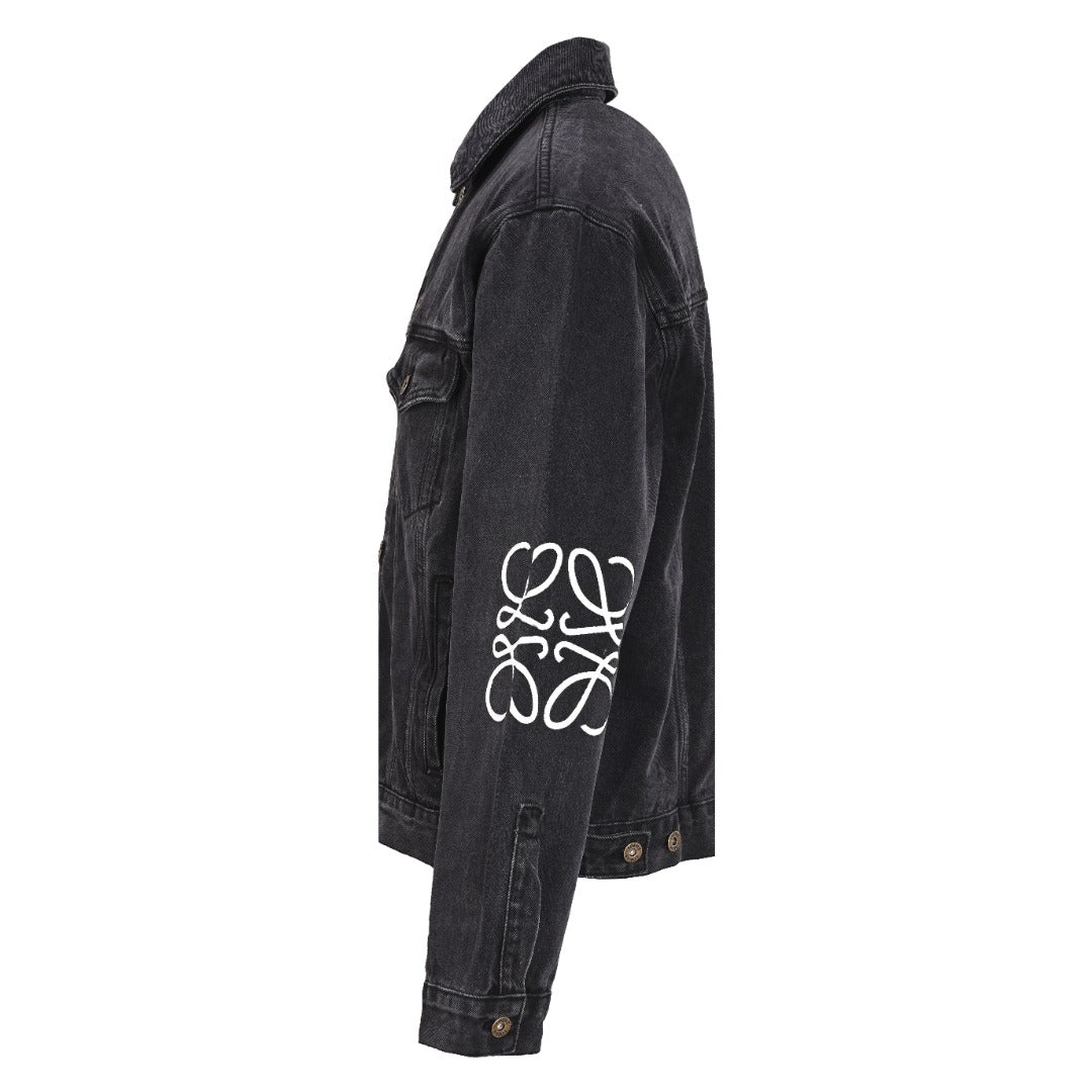 Loewe Anagram Denim Trucker Jacket in "Black Wash"