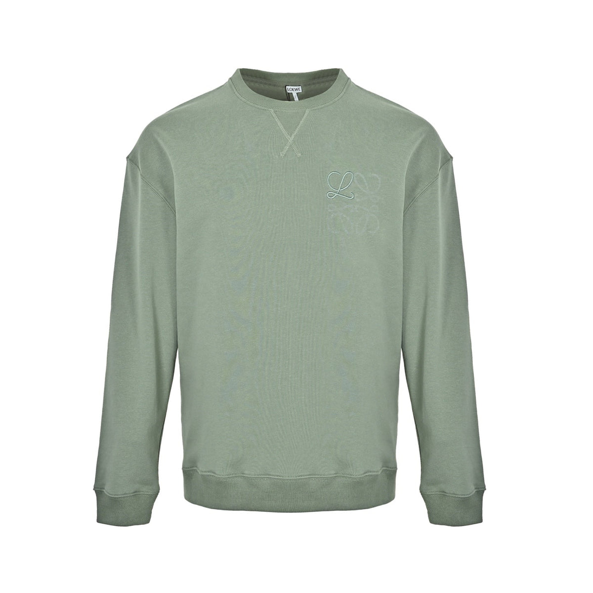 Loewe Anagram Crew Neck Sweatshirt in "Sage Green"